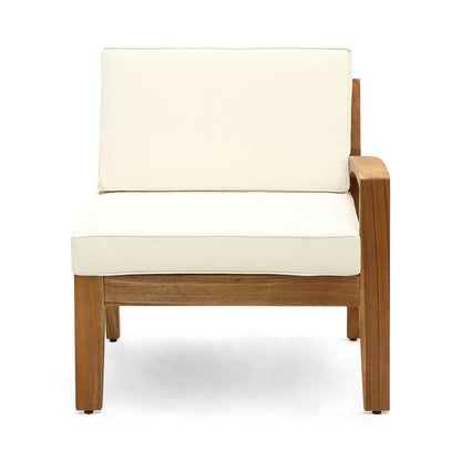 Outdoor Acacia Wood Sectional Sofa Set and Bench