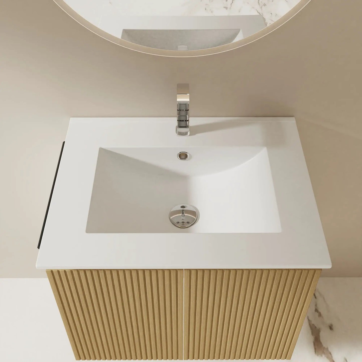 Floating Vanity Combo with Towel Rack, countertop and wood base by Unique Piece Furniture on Tampa Home & Garden Store
