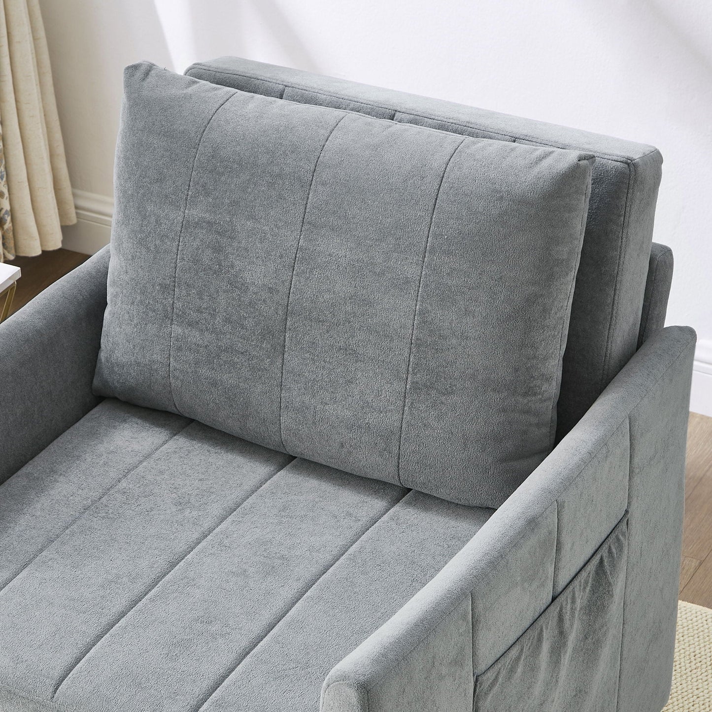 Convertible Sleeper Sofa and Storage Pockets
