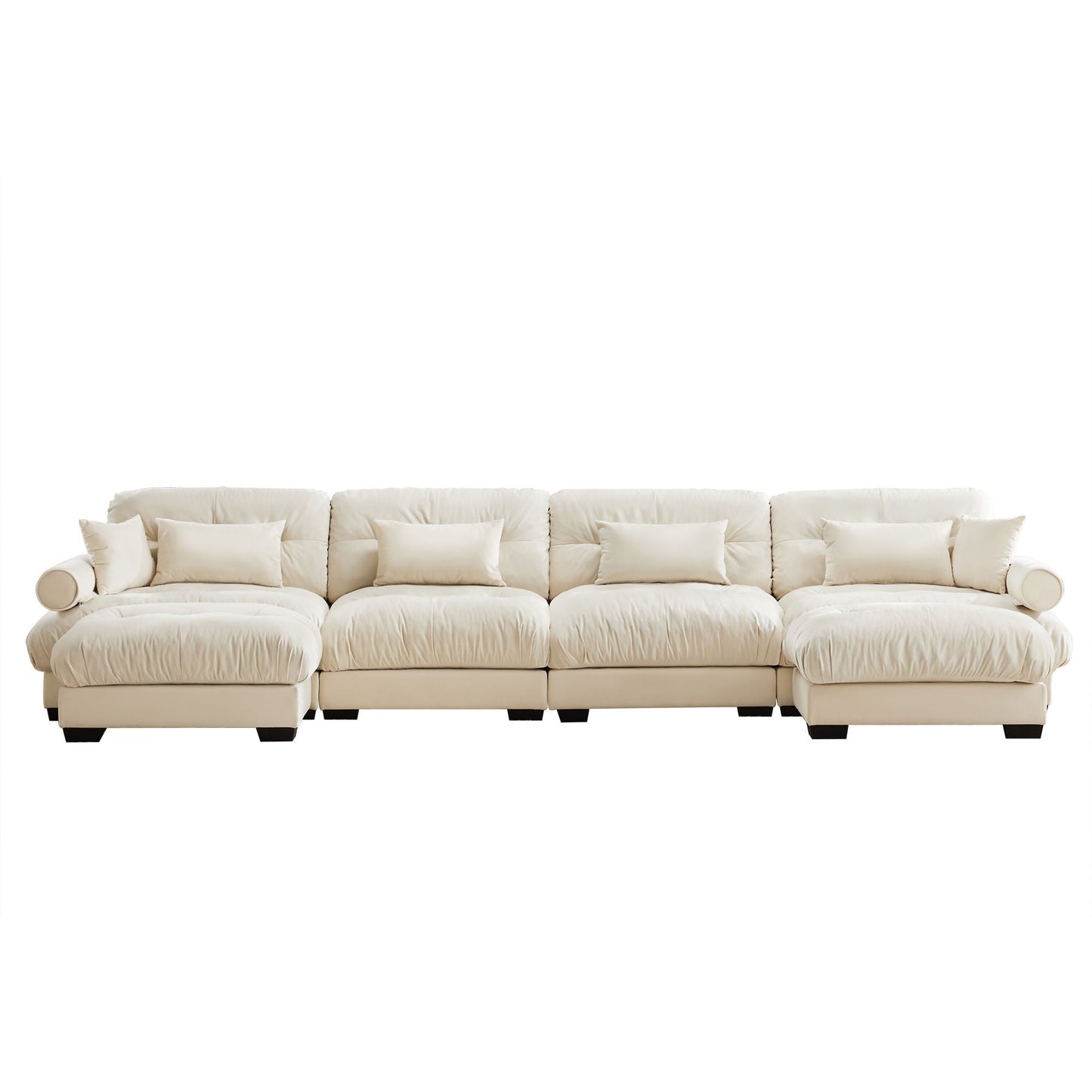 Oversized Modular Sofa with Movable Ottoman