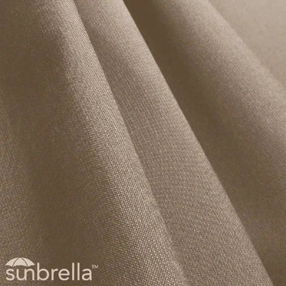 Patio chair cushions in beige Sunbrella fabric close-up on Tampa Home & Garden Store