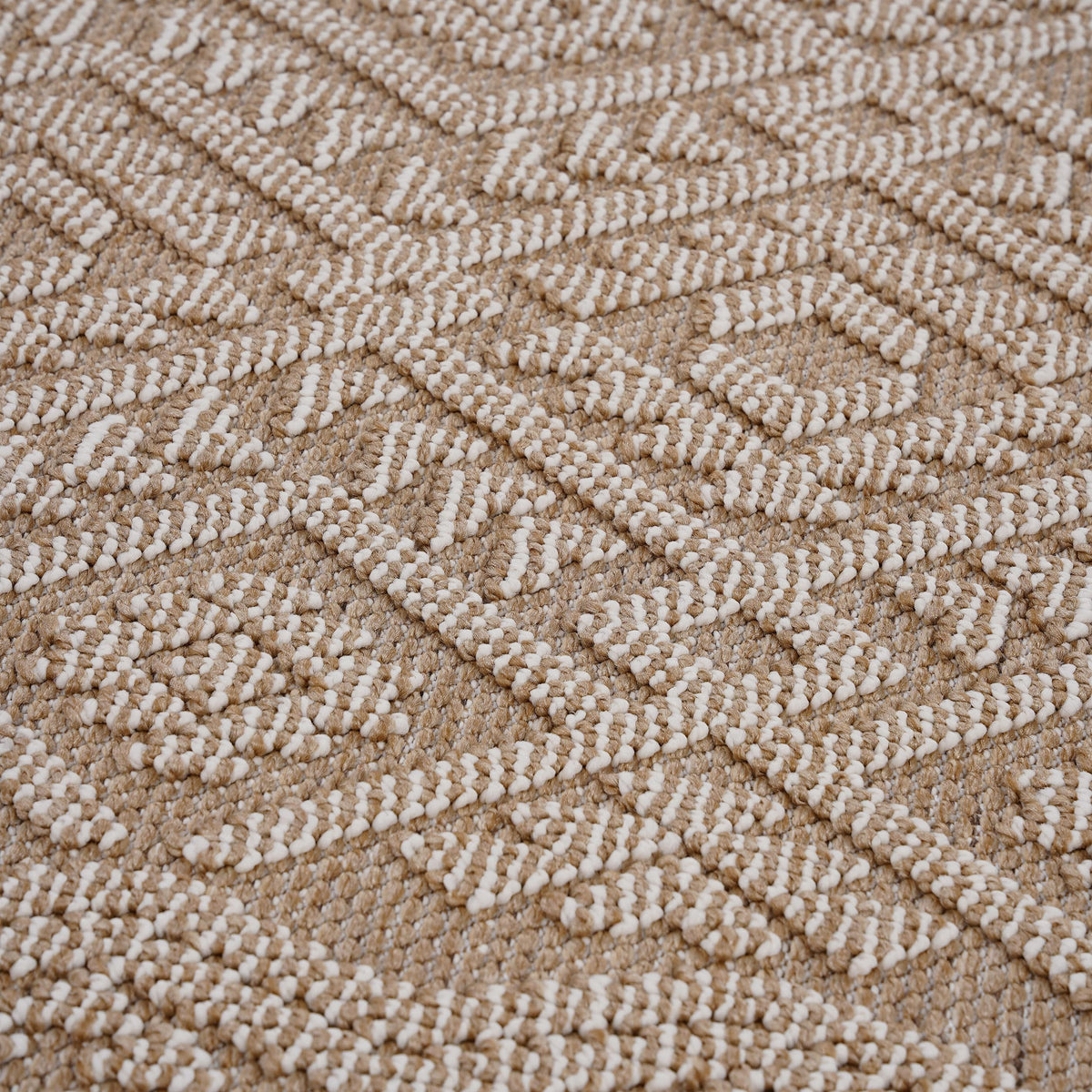 Guros A Synthetic Plush And Loop Area Rug beige and ivory textured loop pile on Tampa Home & Garden Store
