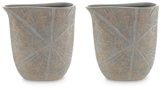 Ardenley Vase Set Of 2 With Starburst Design