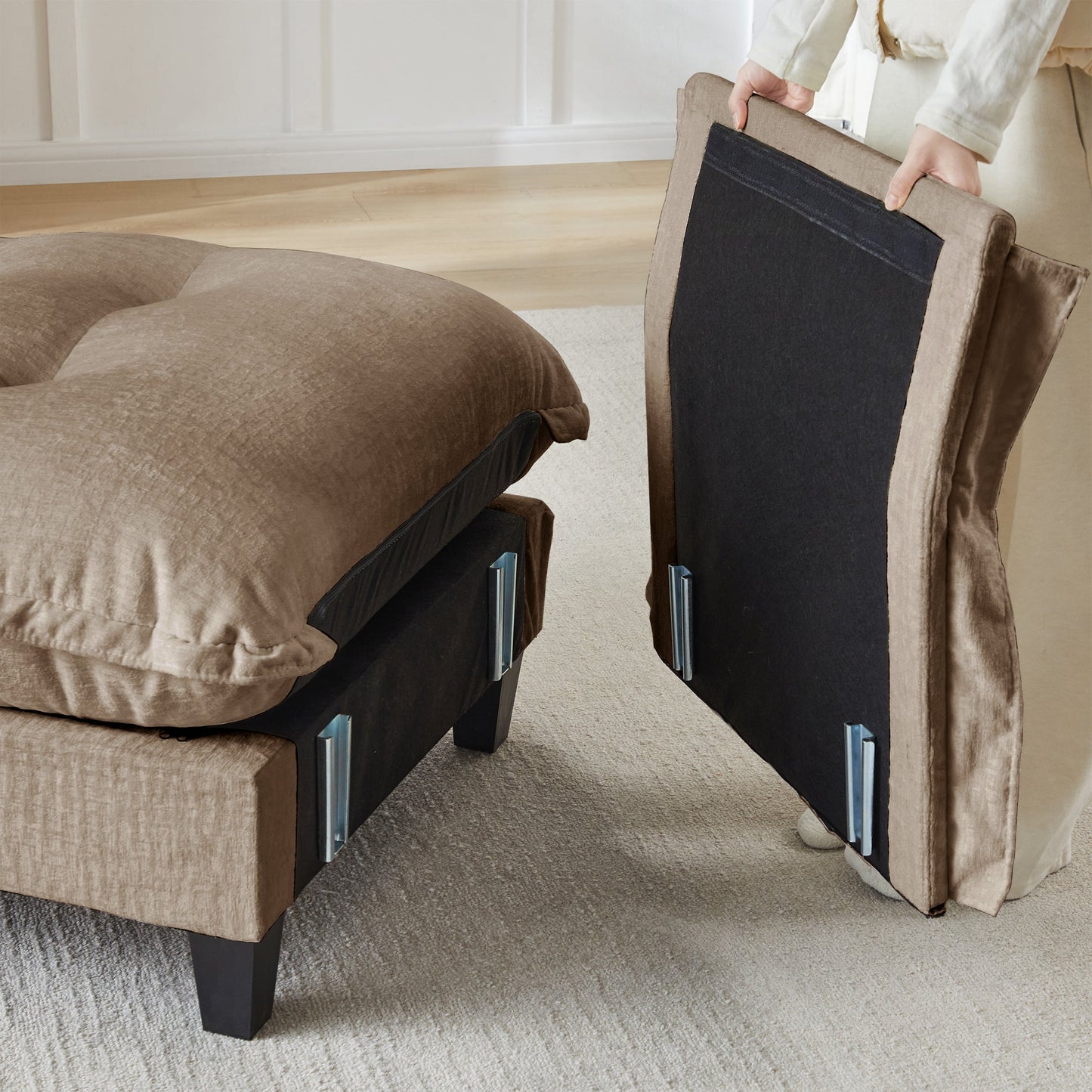 Cozy 73 Inch Chenille Sofa and Modular Design