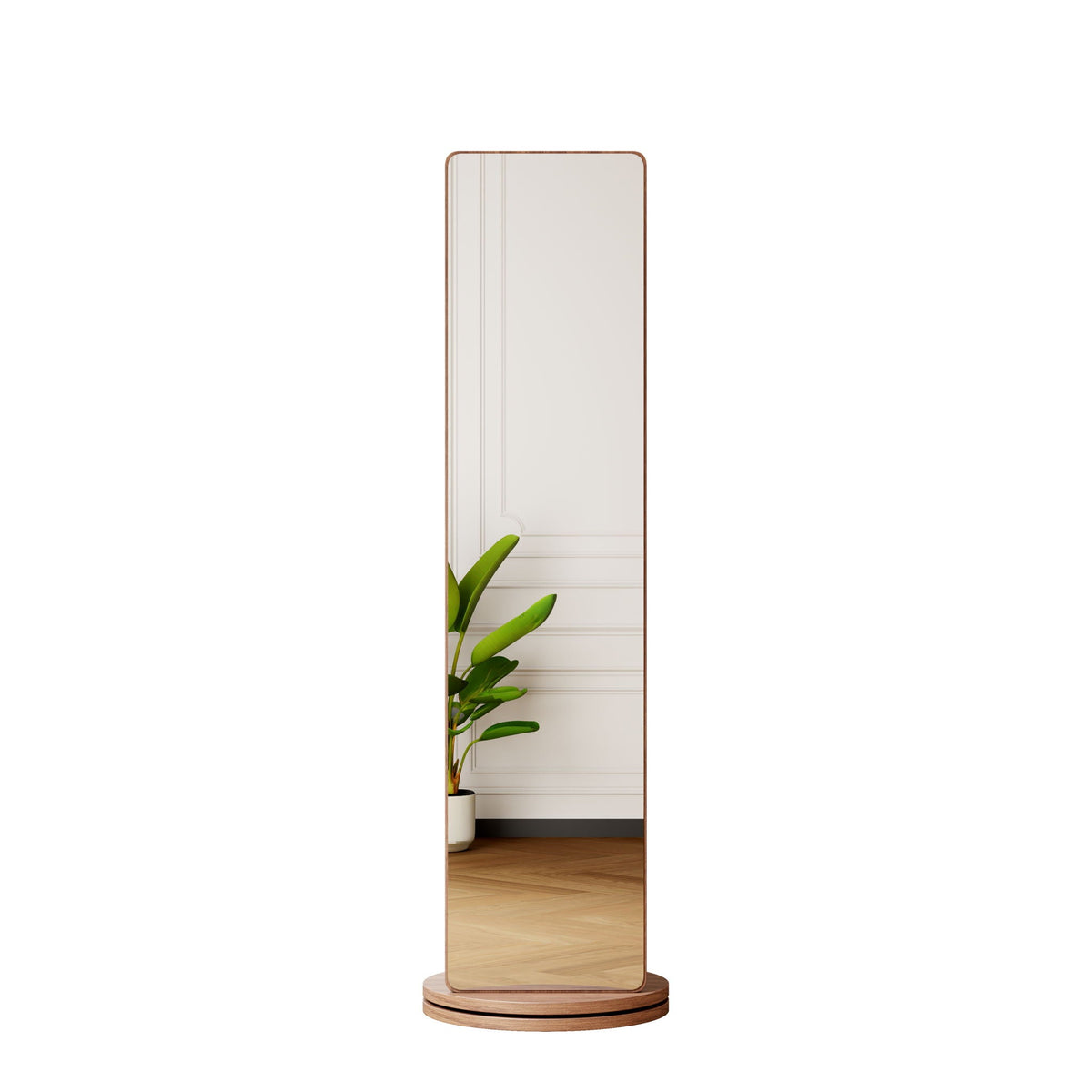 3 in 1 full-length clothing mirror by HouseOfZazla with rotating design dark brown wood frame on Tampa Home & Garden Store