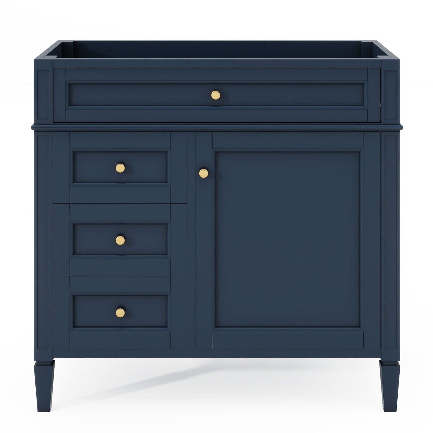 Solid Wood Bathroom Vanity and Two Drawers
