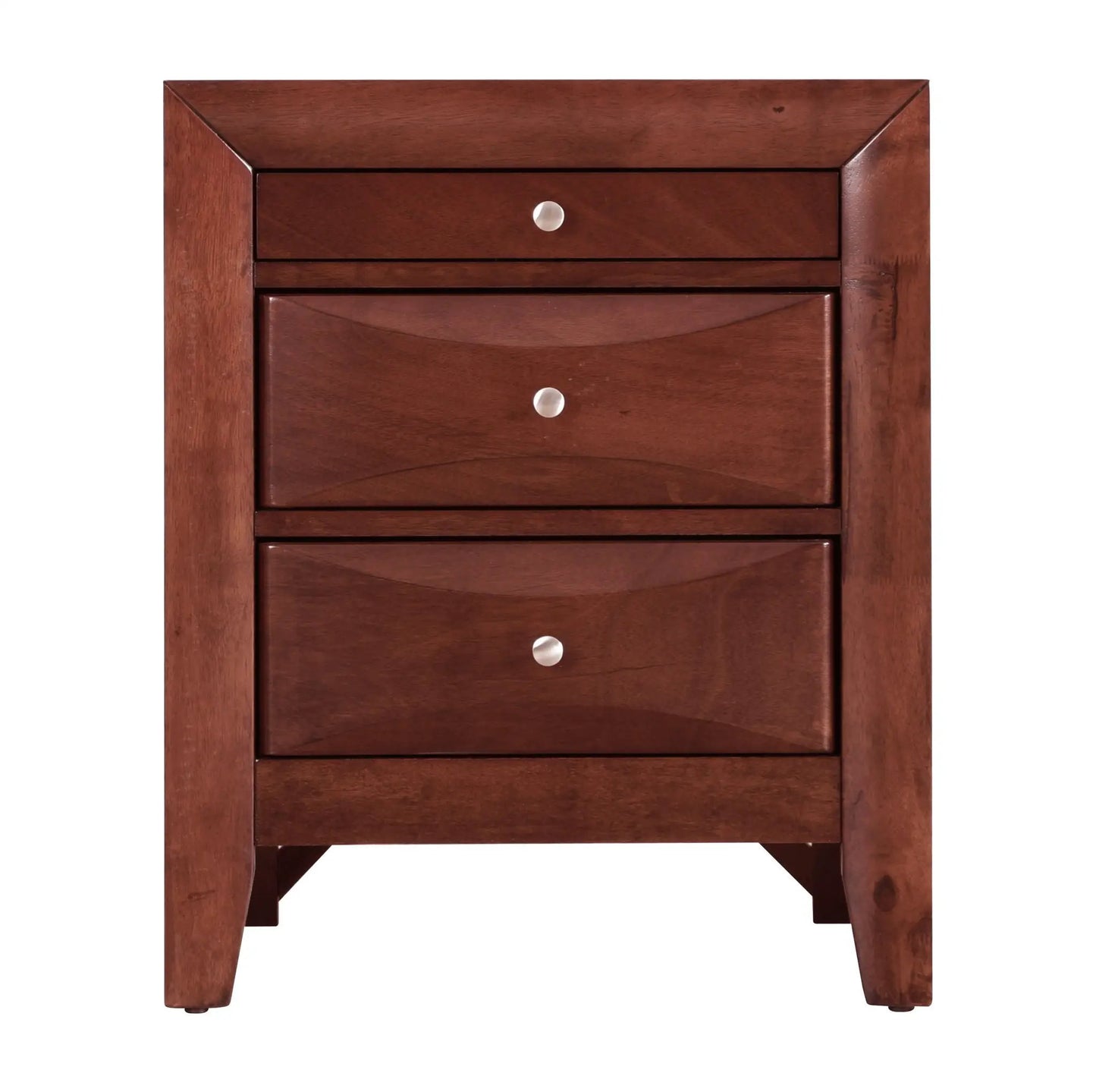 Modern Design Nightstand with Durable Wood Veneer