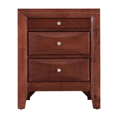Modern Design Nightstand with Durable Wood Veneer