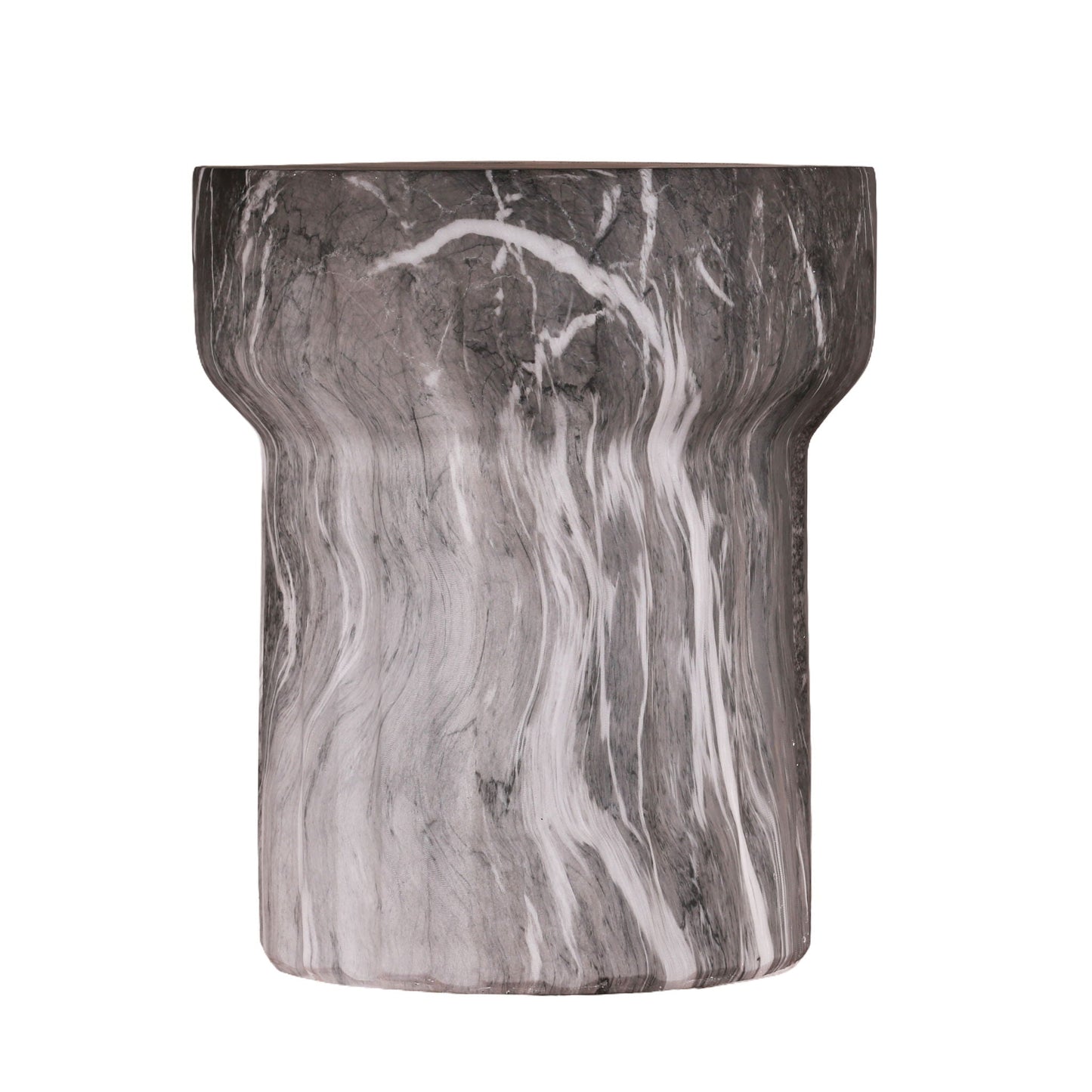 the Modern Geometric Outdoor Marble End Table