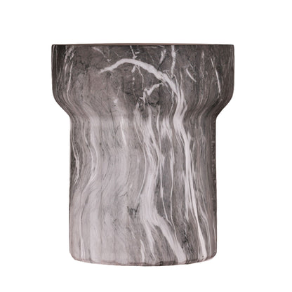 the Modern Geometric Outdoor Marble End Table