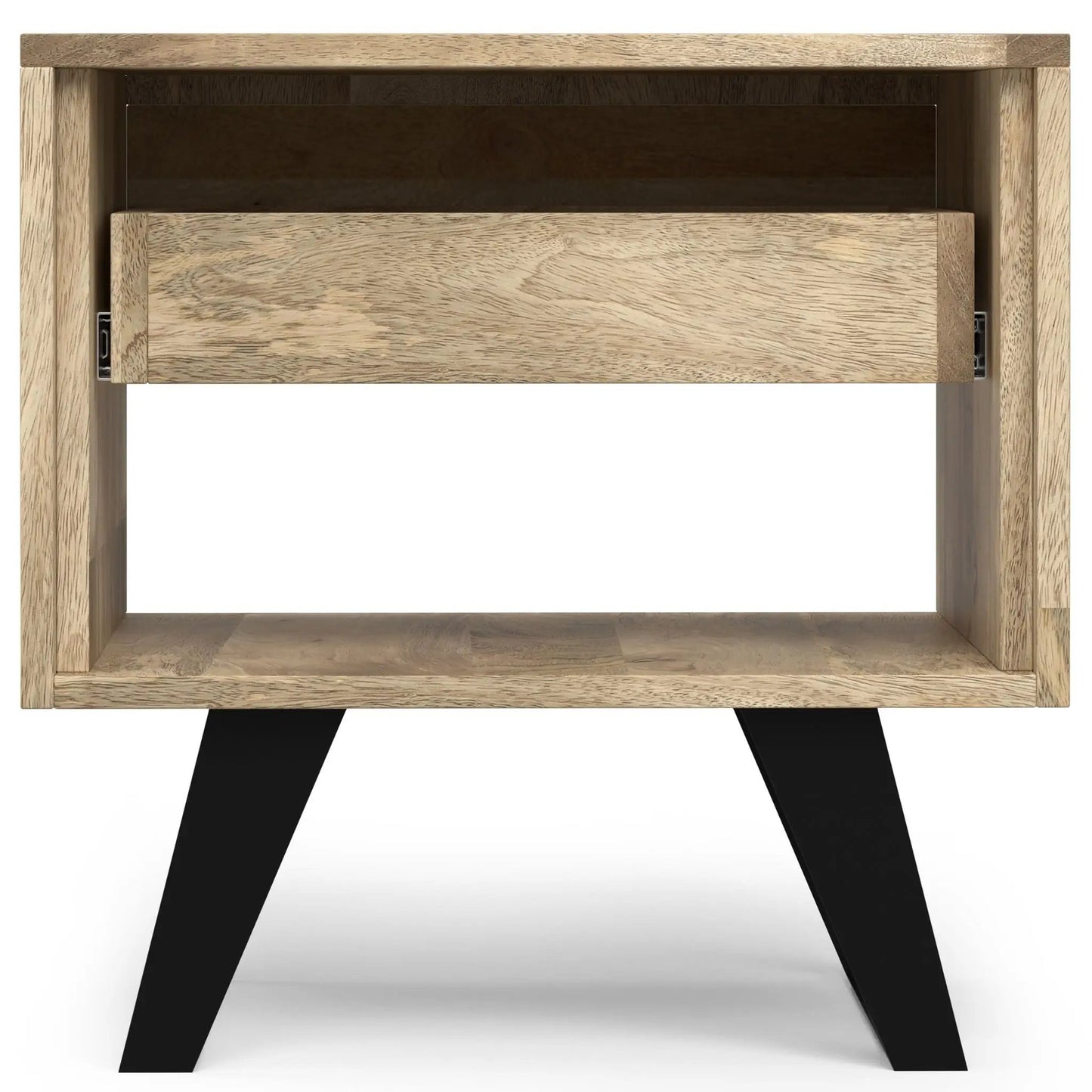Lowry Handcrafted End Table with Acacia Drawer
