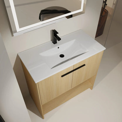 Modern Bathroom Vanity with Ceramic Sink