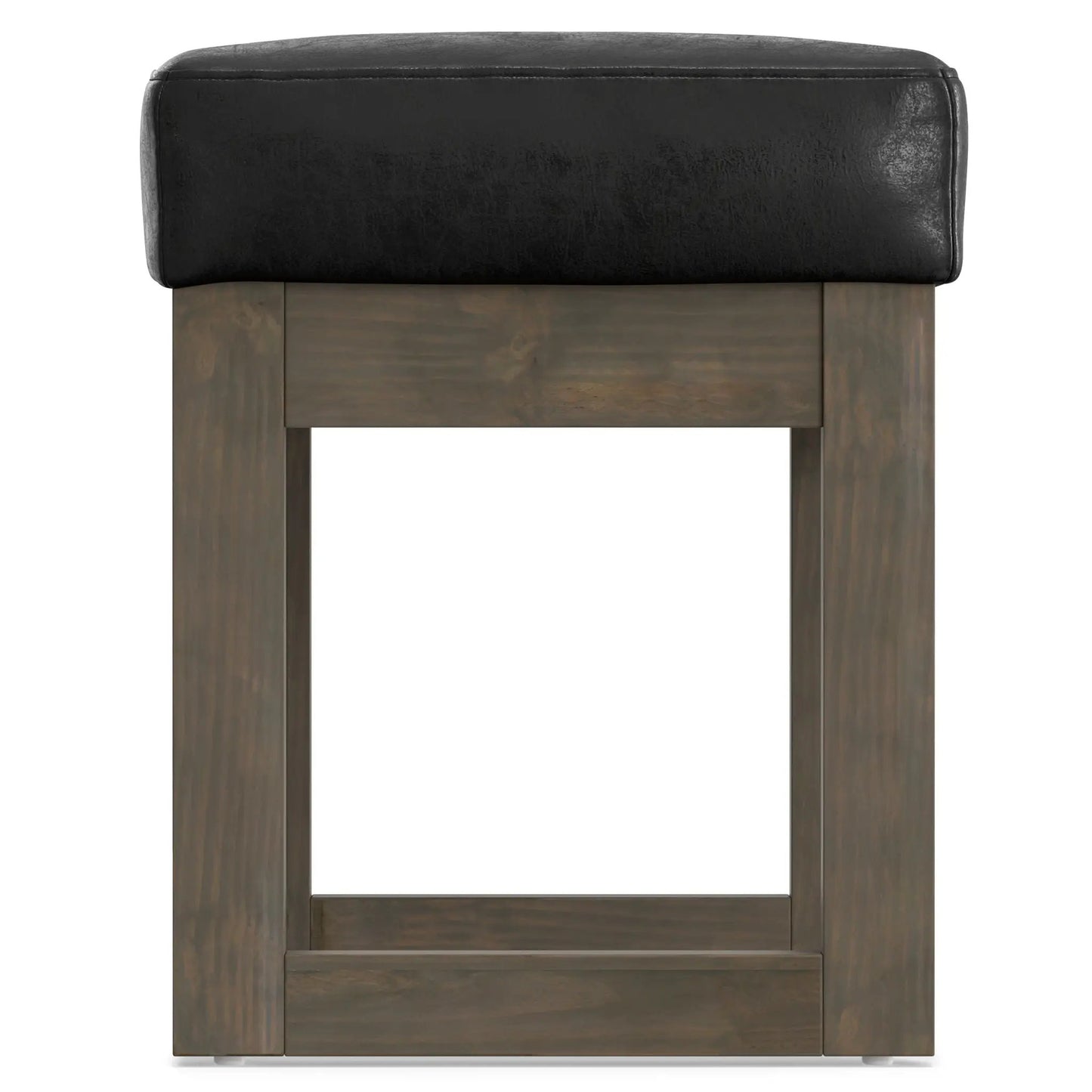 Milltown Upholstered Ottoman Bench With Driftwood