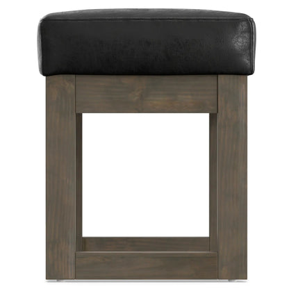 Milltown Upholstered Ottoman Bench With Driftwood