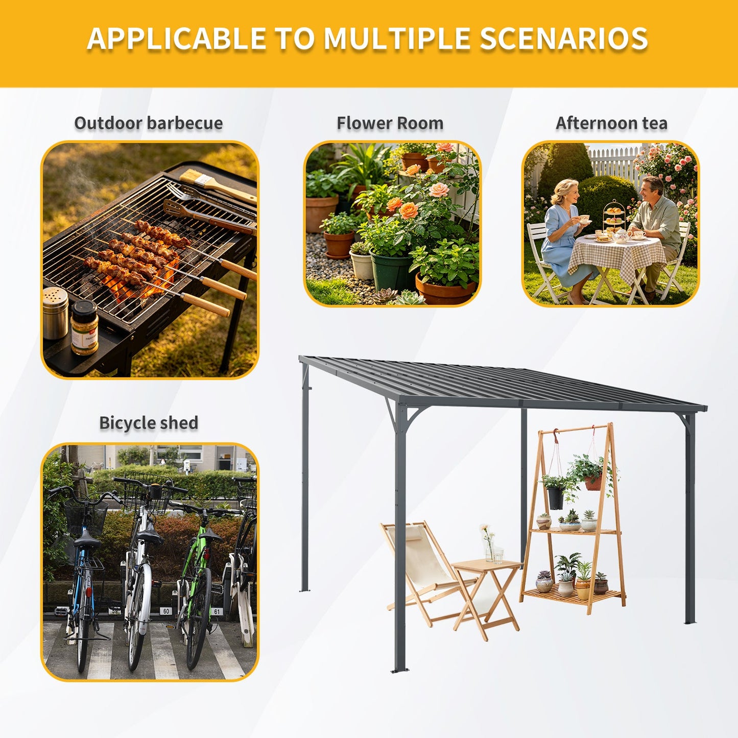 10X10 Pergola for Outdoor Patios and Yards