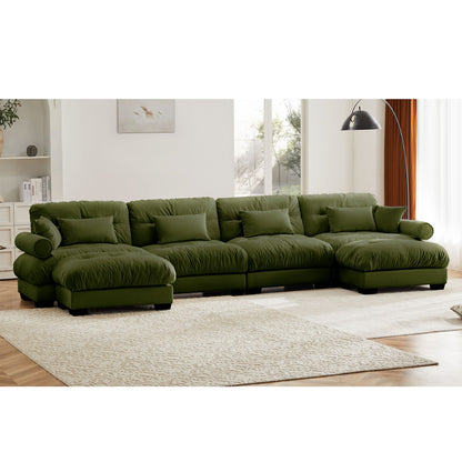 Oversized Modular Sofa with Movable Ottoman