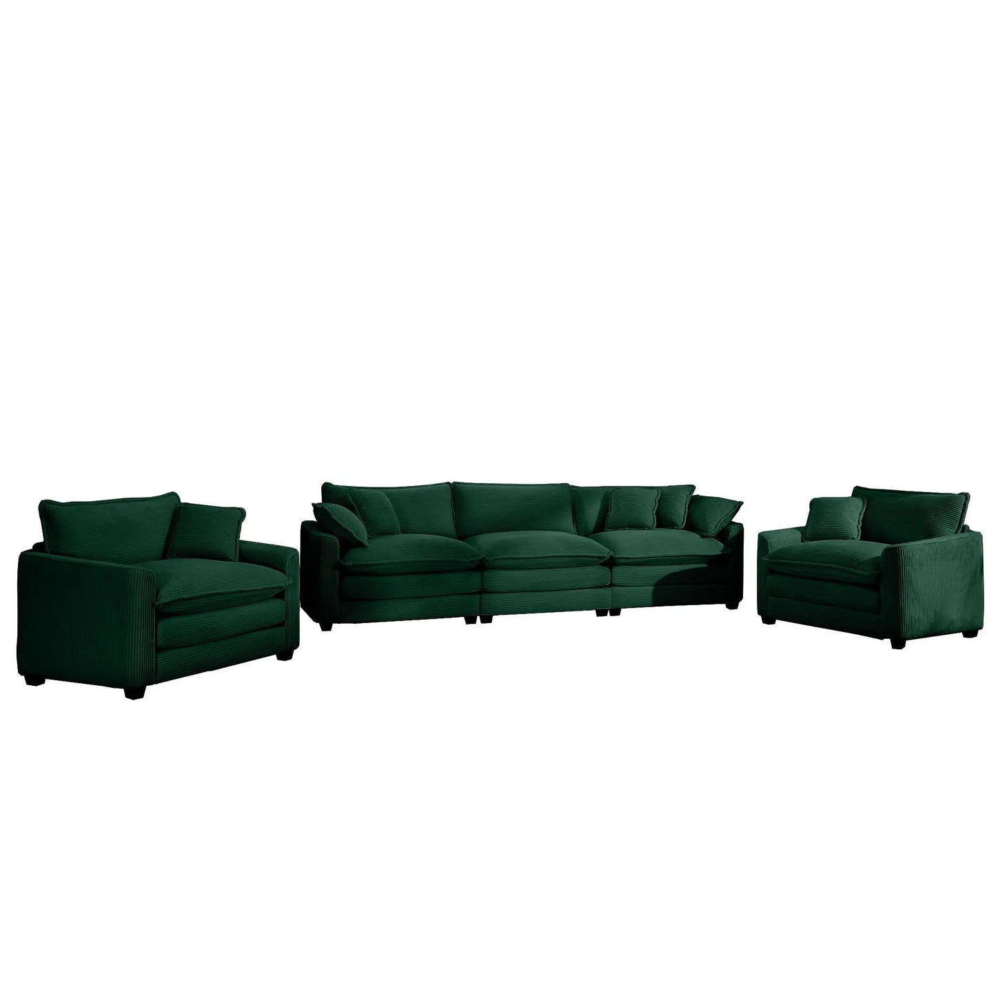 Elegant Sectional Sofa Set with Deep Seats