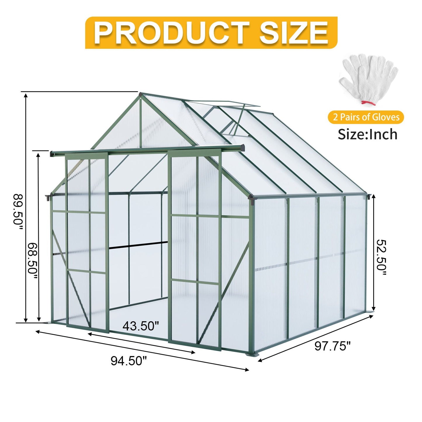 Heavy Duty Double Door Polycarb House and Pegs