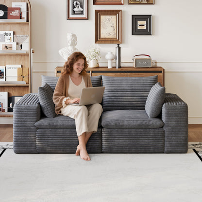 Cloud Sofa in Corduroy and Modular Fabric