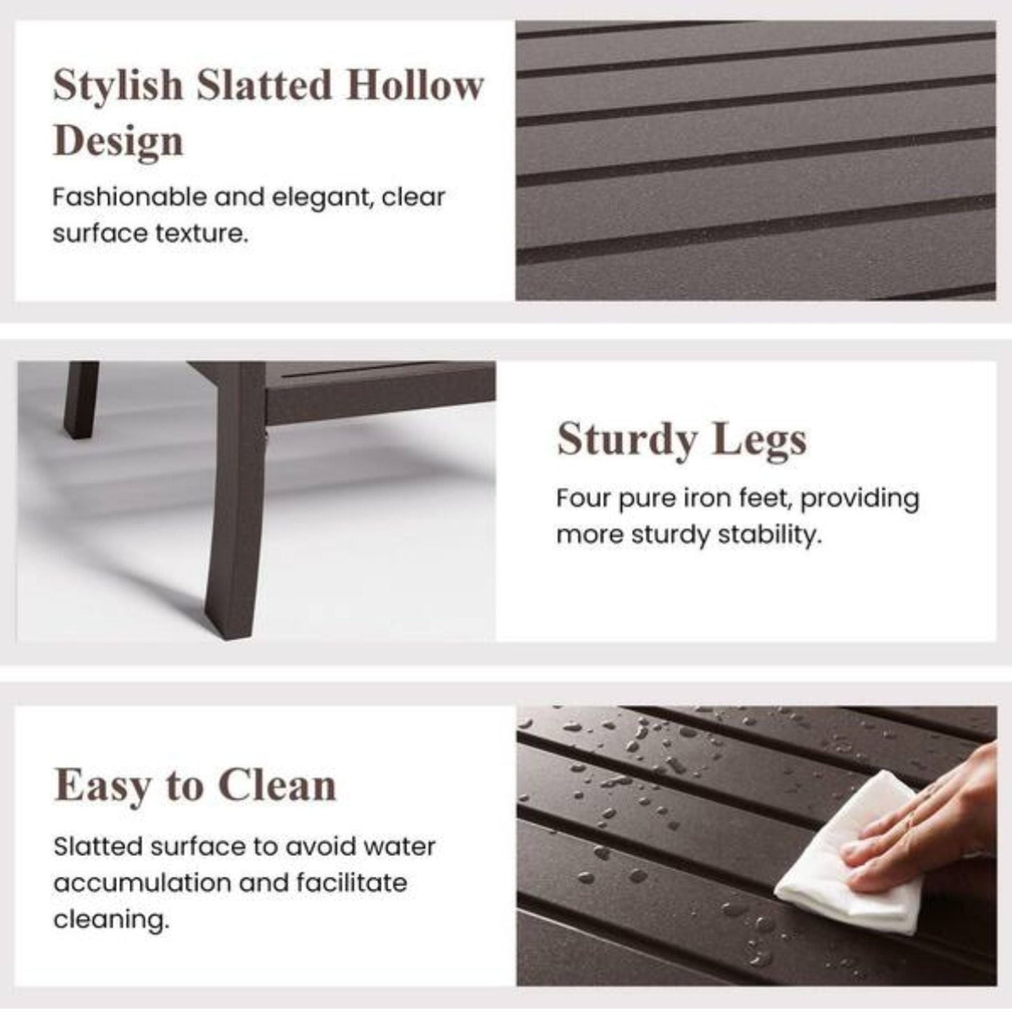 Square 2 Tier Rust Resistant Outdoor Side Table