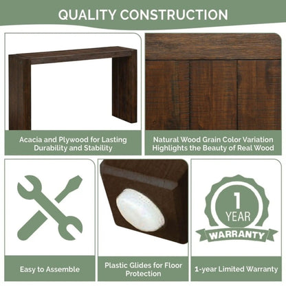 Modern Design Console Table In Tobago Smoke