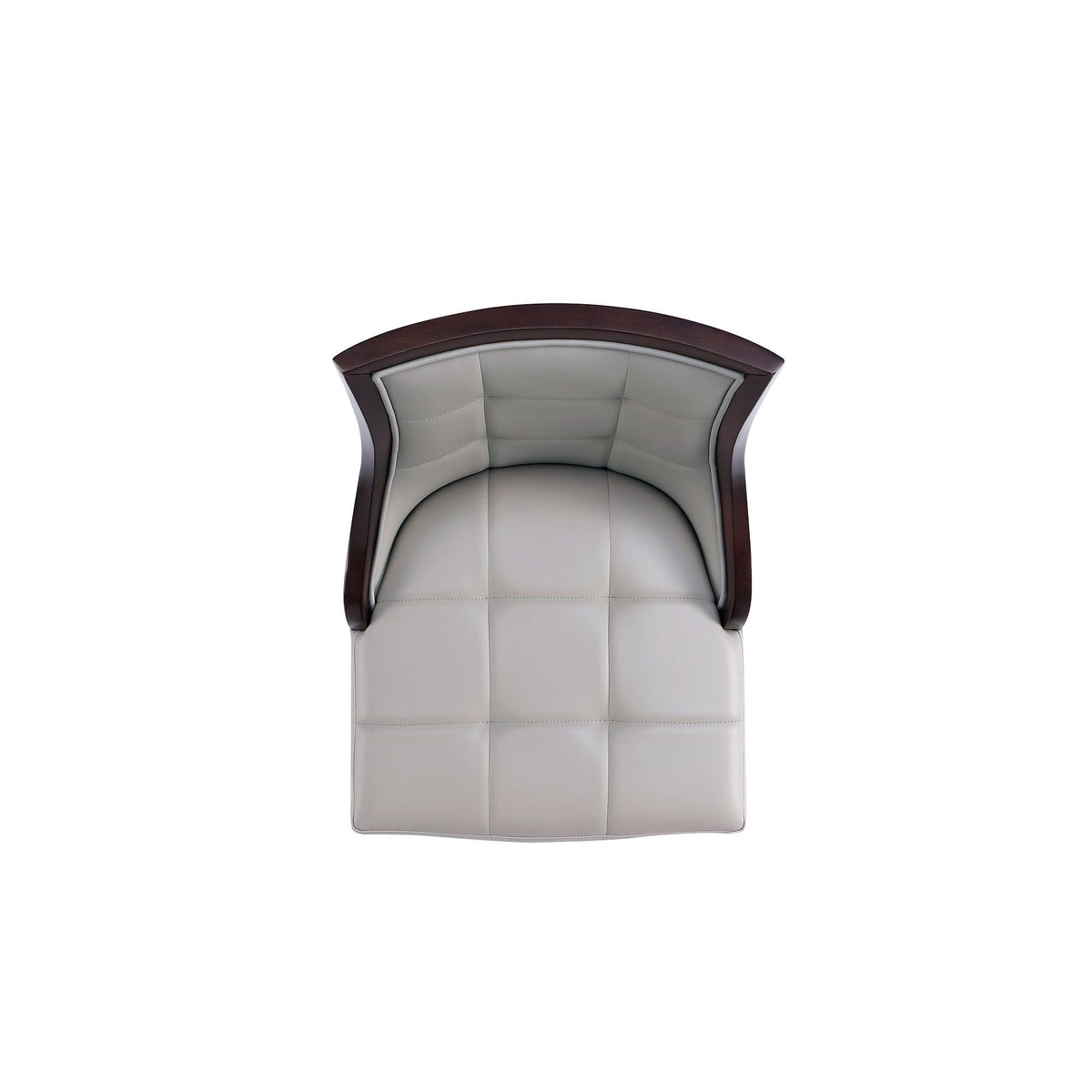 White bar height stool with solid wood dark frame, traditional design by HouseOfZazla on Tampa Home & Garden Store