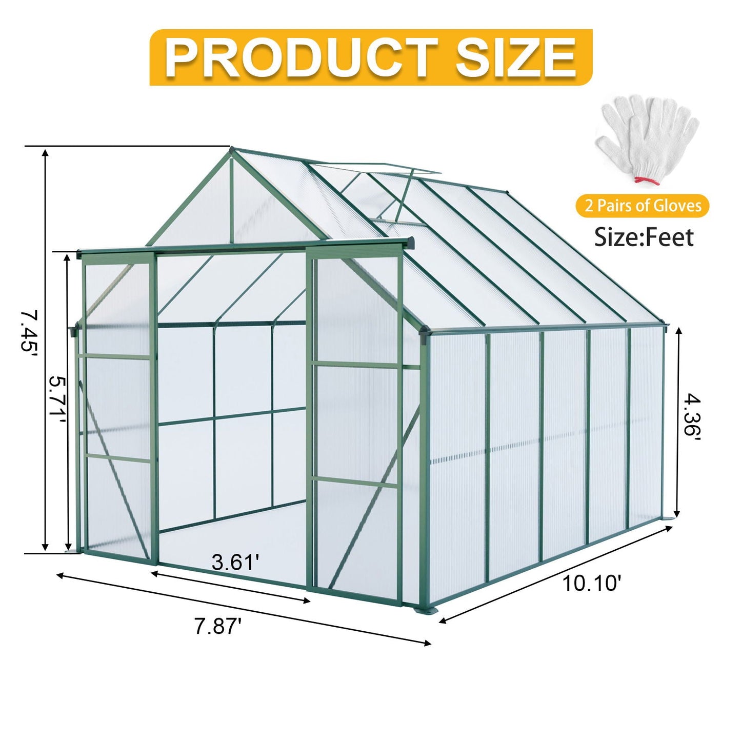 Heavy Duty Double Door Polycarb House and Pegs