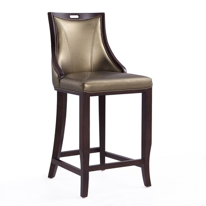 Bar Height Barstool 28-30in with bronze accents and faux leather seat by HouseOfZazla on Tampa Home & Garden Store