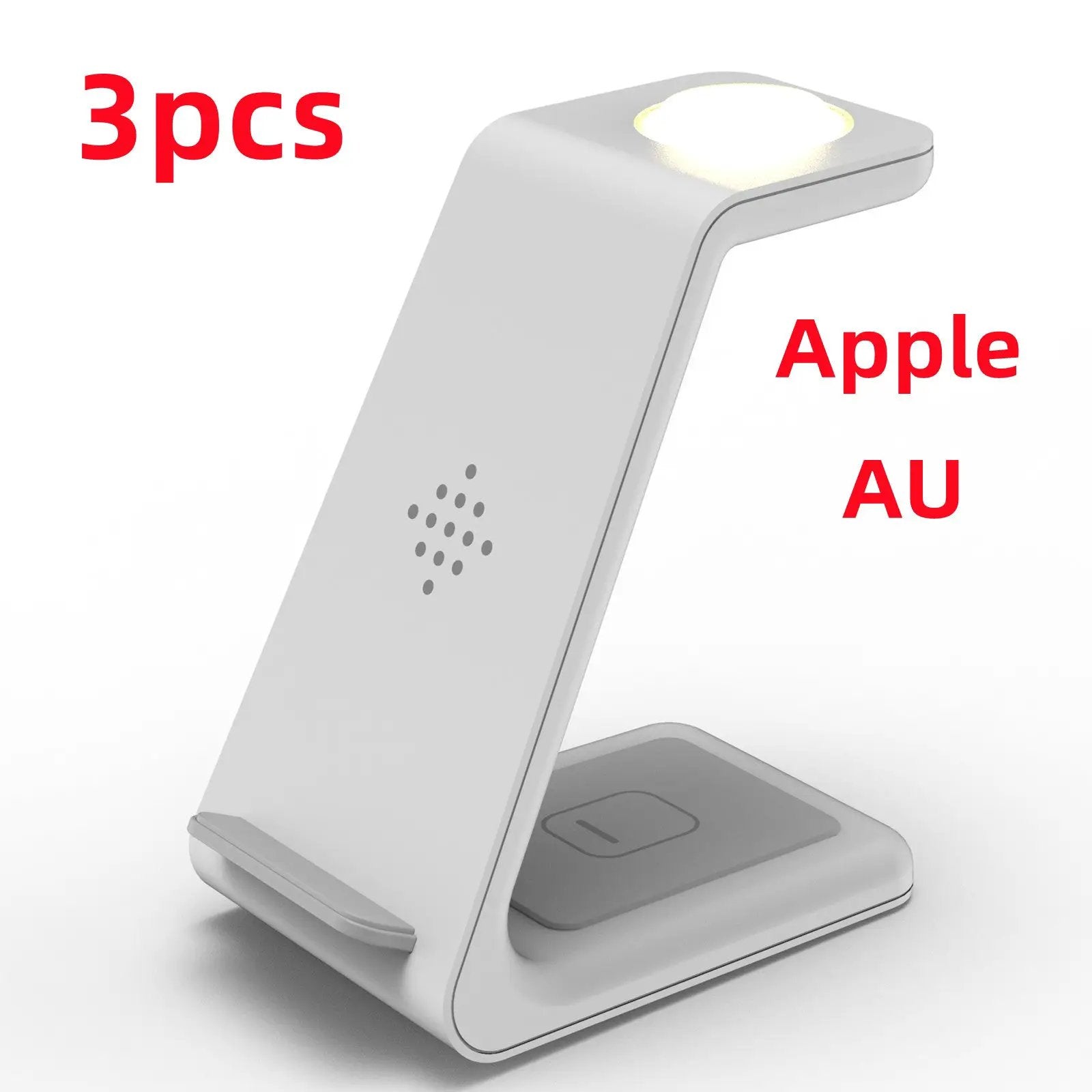 3 pcs FLIPSTYLEZLLC white 3-in-1 wireless charging stand with top charging pad on Tampa Home & Garden Store