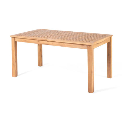 Outdoor Acacia Wood and Expandable Dining Table