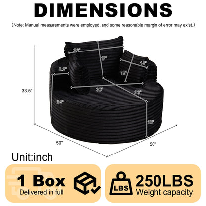 Modern single sofa with a backrest pillow