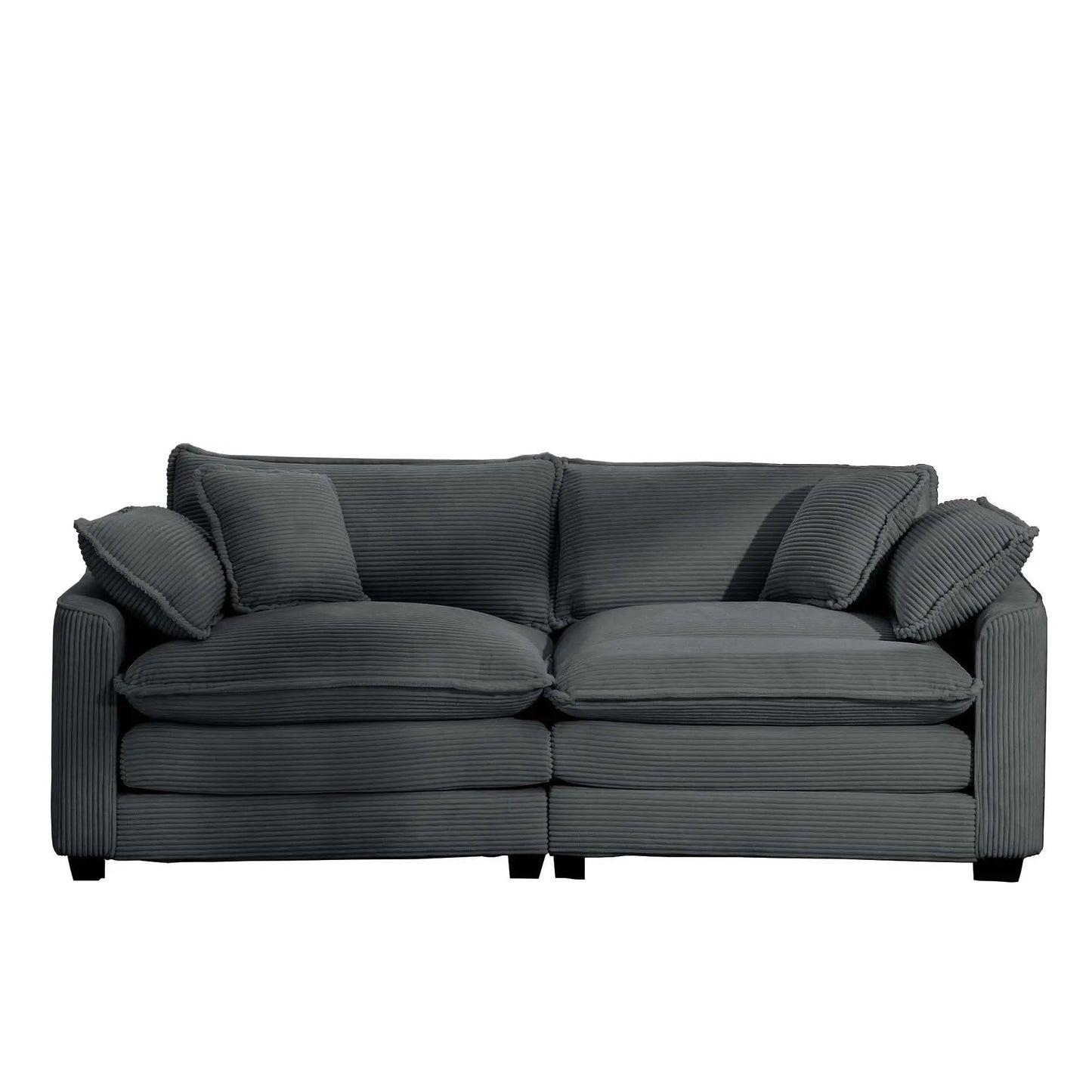 Modern 2 Seater Loveseat with 4 Pillows Elegance