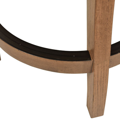 Williams Swivel Bar Stool with Armrests by HouseOfZazla, solid hardwood frame, curved footrest on Tampa Home & Garden Store