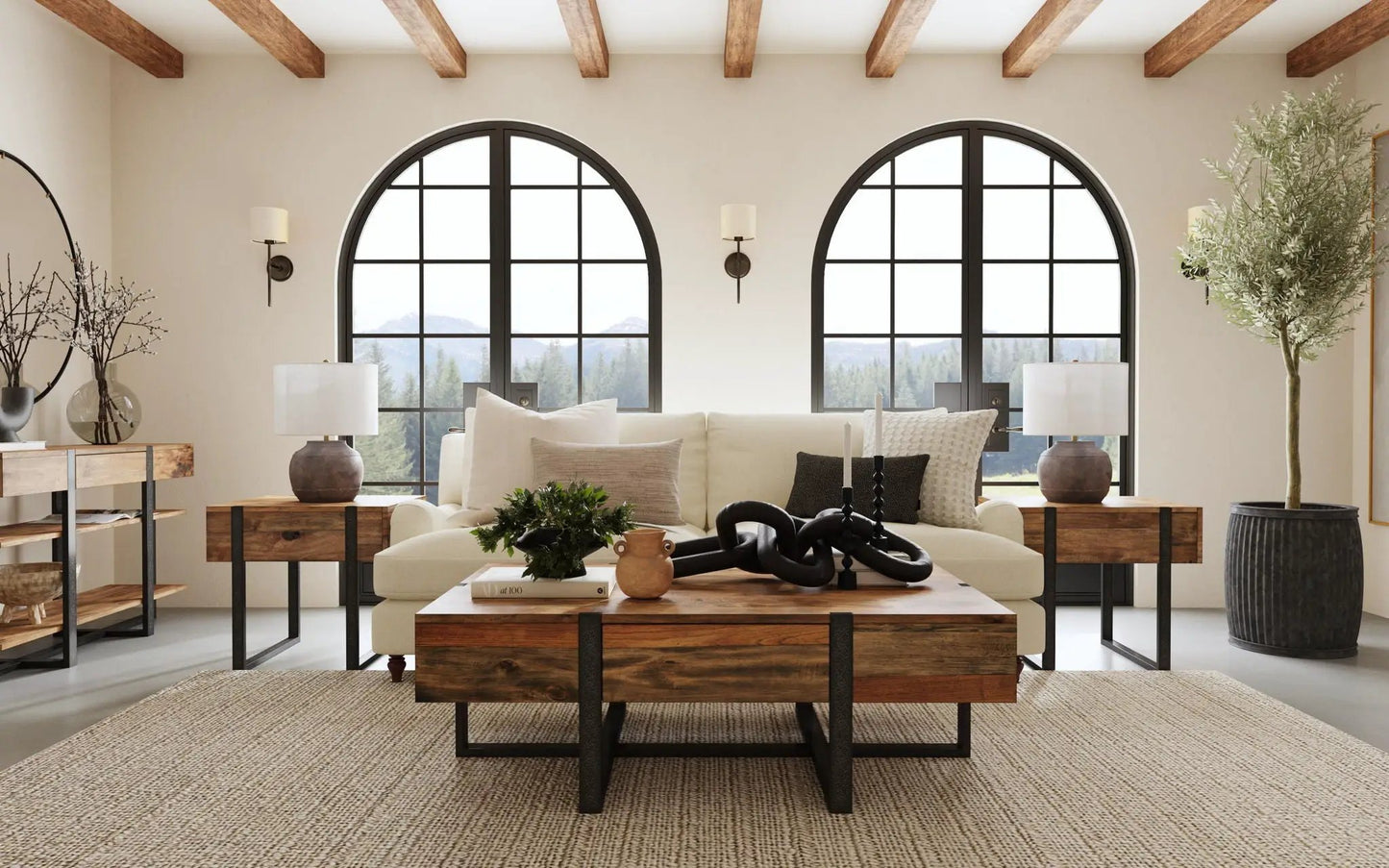 Prescott Modern Reclaimed Wood End Table