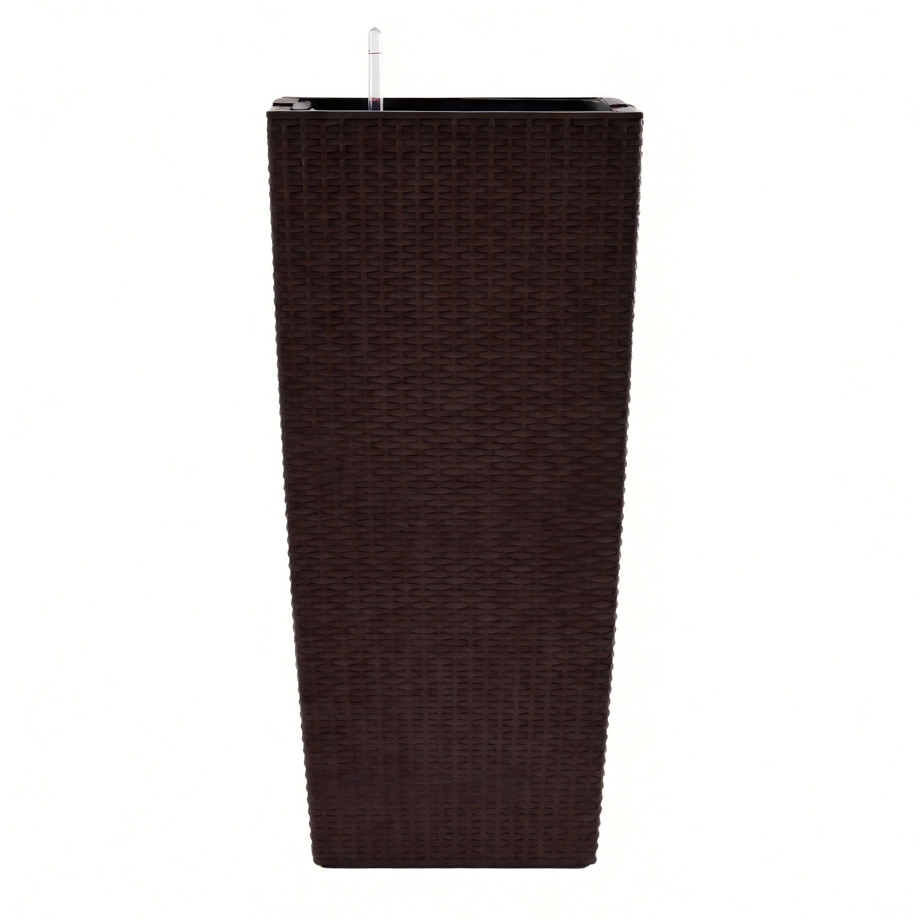 Indoor Outdoor Planter With Automatic Watering System brown wicker planter HouseOfZazla on Tampa Home & Garden Store