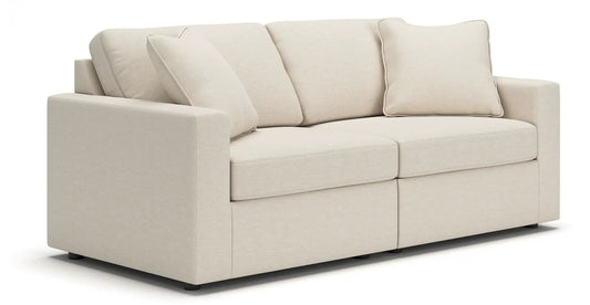 Modmax Oyster Sectional, stationary beige upholstery by Unique Piece Furniture on Tampa Home & Garden Store