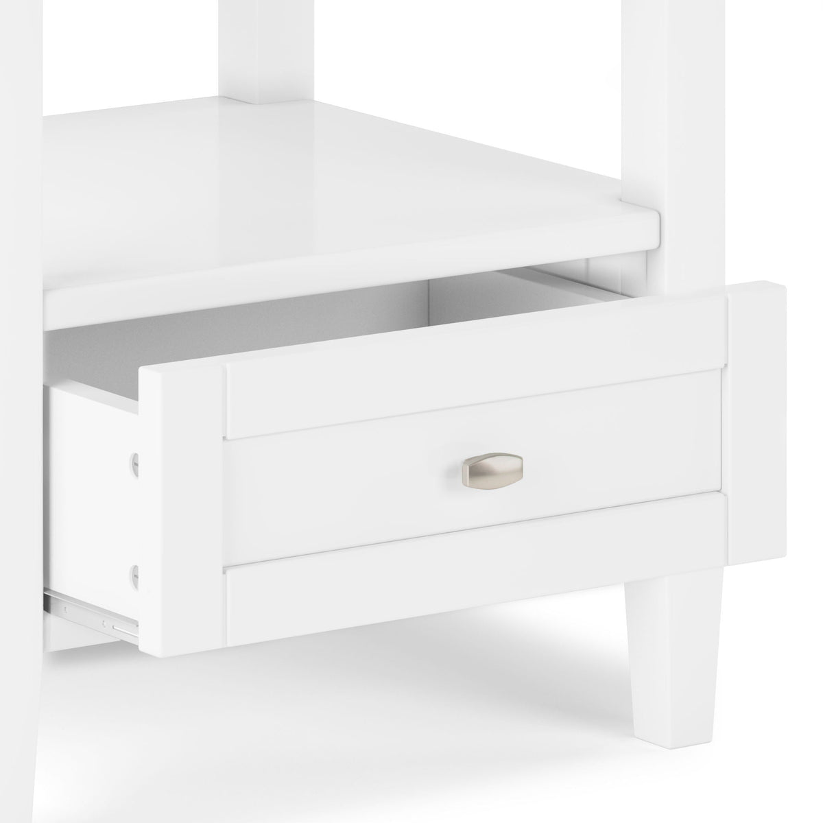 Warm Shaker coffee table with a drawer and shelf, white finish, HouseOfZazla on Tampa Home & Garden Store