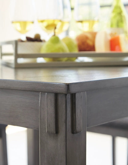 Bridson Square Counter Table Set 5 Piece Gray