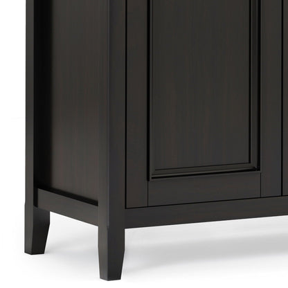 Amherst 4-Door Storage Cabinet in dark espresso finish with framed panel doors and tapered legs on Tampa Home & Garden Store