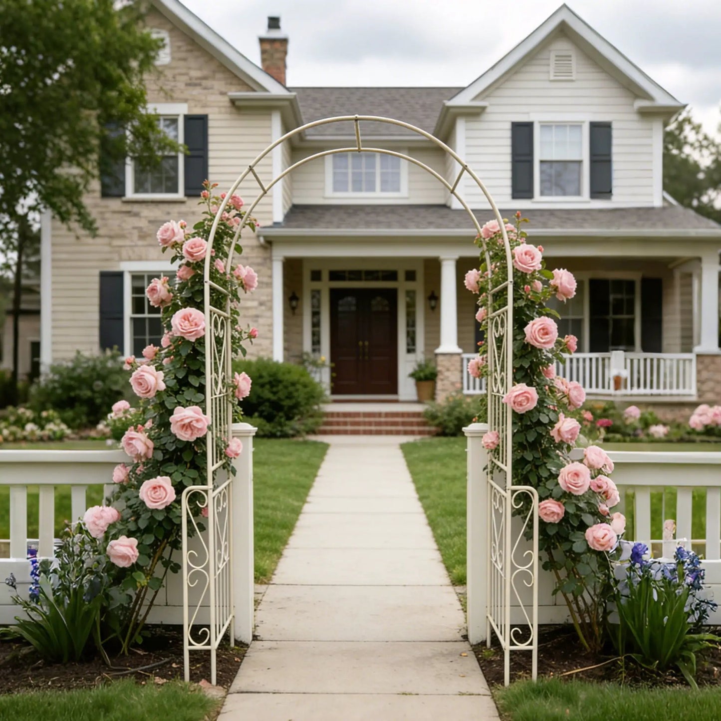 Metal Garden Arch Trellis for Climbing Roses