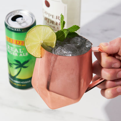 Seneca Faceted Copper Moscow Mule Mug for Drinks