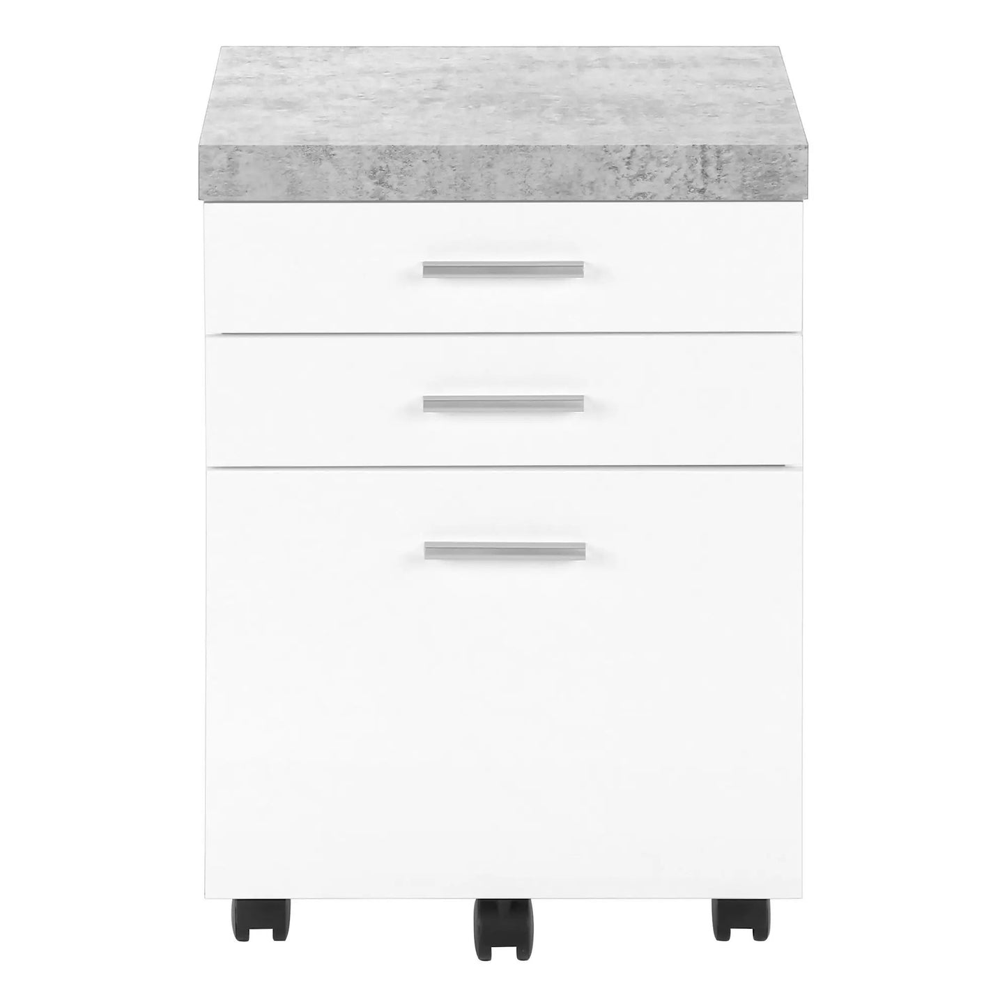 File cabinet rolling storage drawers printer stand white with gray top on casters on Tampa Home & Garden Store