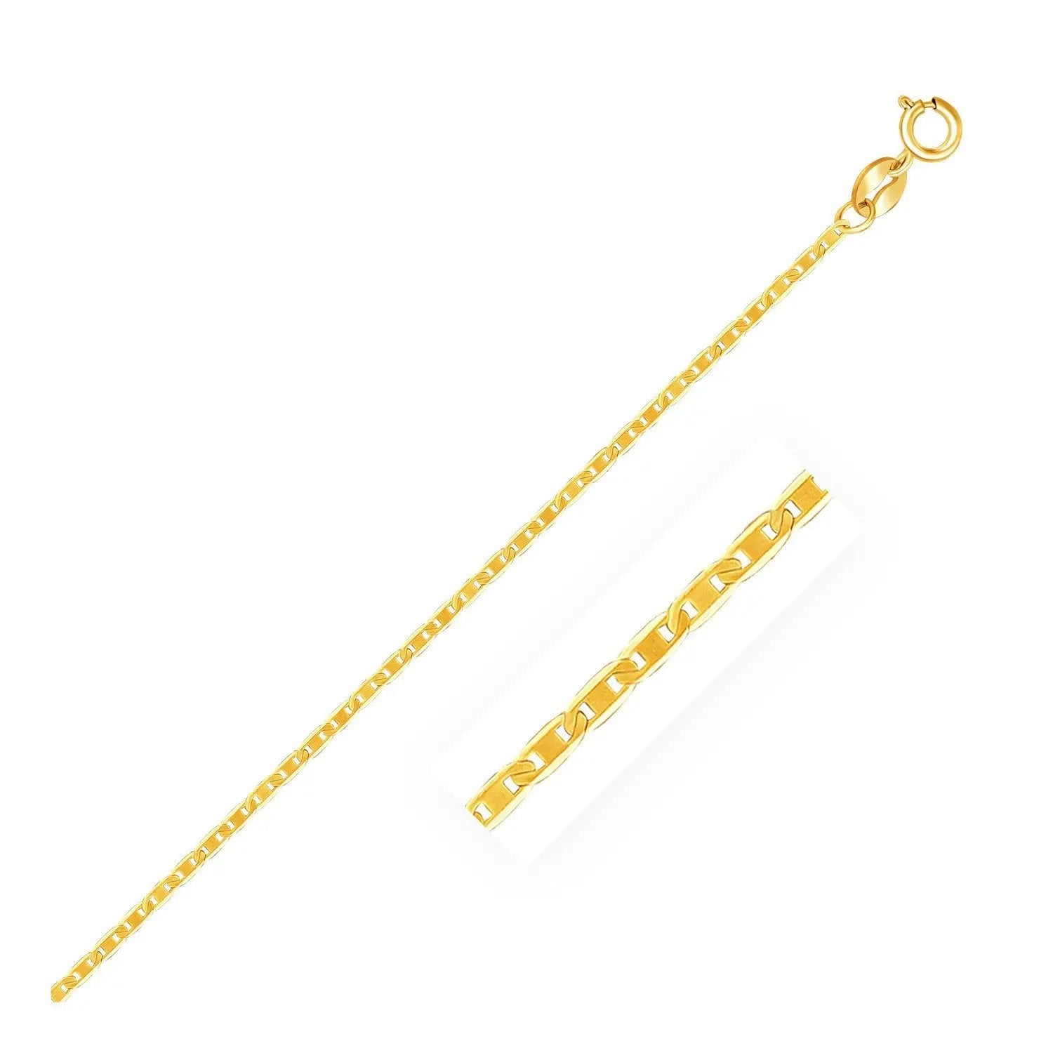 14k yellow gold mariner link chain necklace 1.2mm, Bids.com on Tampa Home & Garden Store