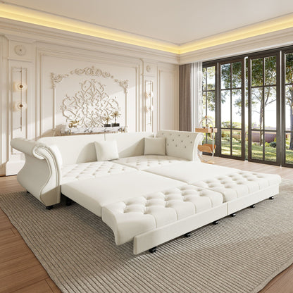 Oversized Chesterfield Sofa and a Pull Out Bed