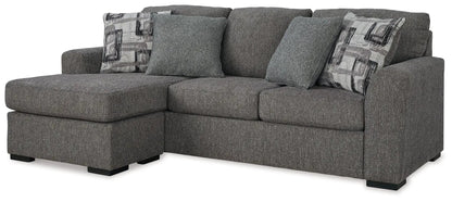 Gardiner Sofa Chaise in Pewter for Living Room