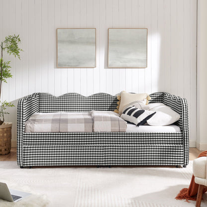 Gingham Daybed With Usb Port And The Wave Shape