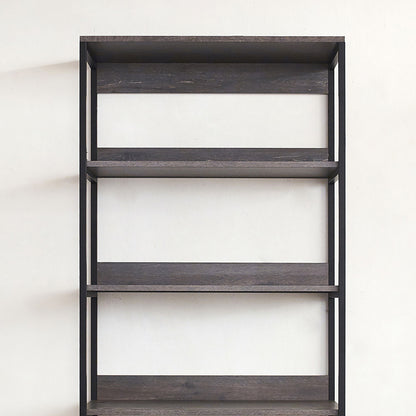Gray walk-in closet wardrobe with five-shelf modular construction and dark wood shelves on Tampa Home & Garden Store