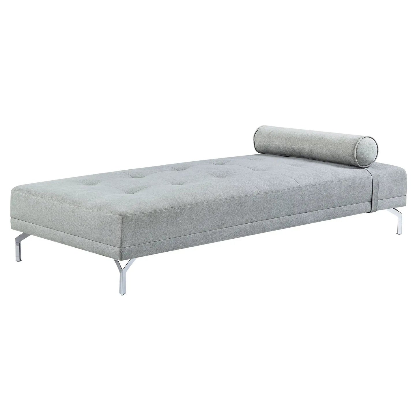 Quenti Velvet Sofa Bed In Gray With Pillow
