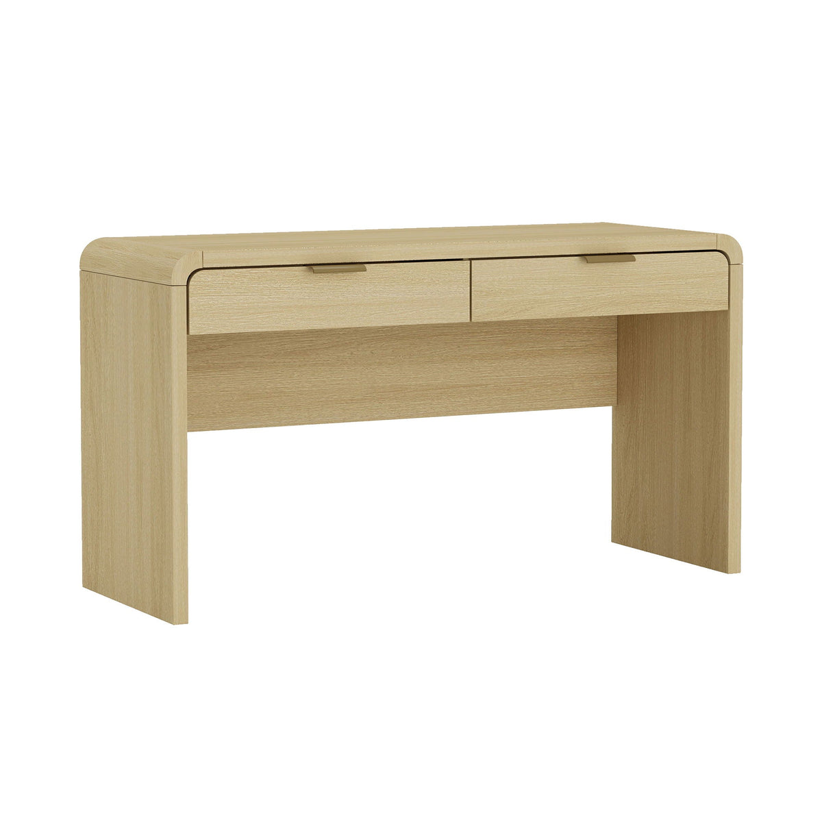 Oak office desk with two drawers in natural oak finish, Grace modern design on Tampa Home & Garden Store