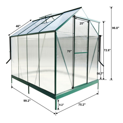 Heavy Duty Polycarbonate Greenhouse Kit and Door